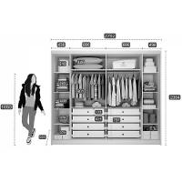 Guarda Roupa Casal 6 Portas (2 C/ Espelho) E 8 Gavetas Bragança Cumaru 23 - Novo Horizonte - 2