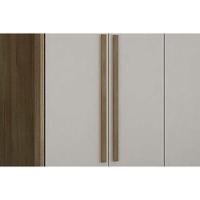 Guarda Roupa Casal 6 Portas (2 C/ Espelho) E 8 Gavetas Bandeira/himalaia Cumaru/fendi 25 - Novo Horizonte - 6