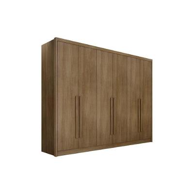 Guarda Roupa Casal Bandeira-Himalaia Cumaru 23 6 Portas de Bater 8 Gavetas MDF