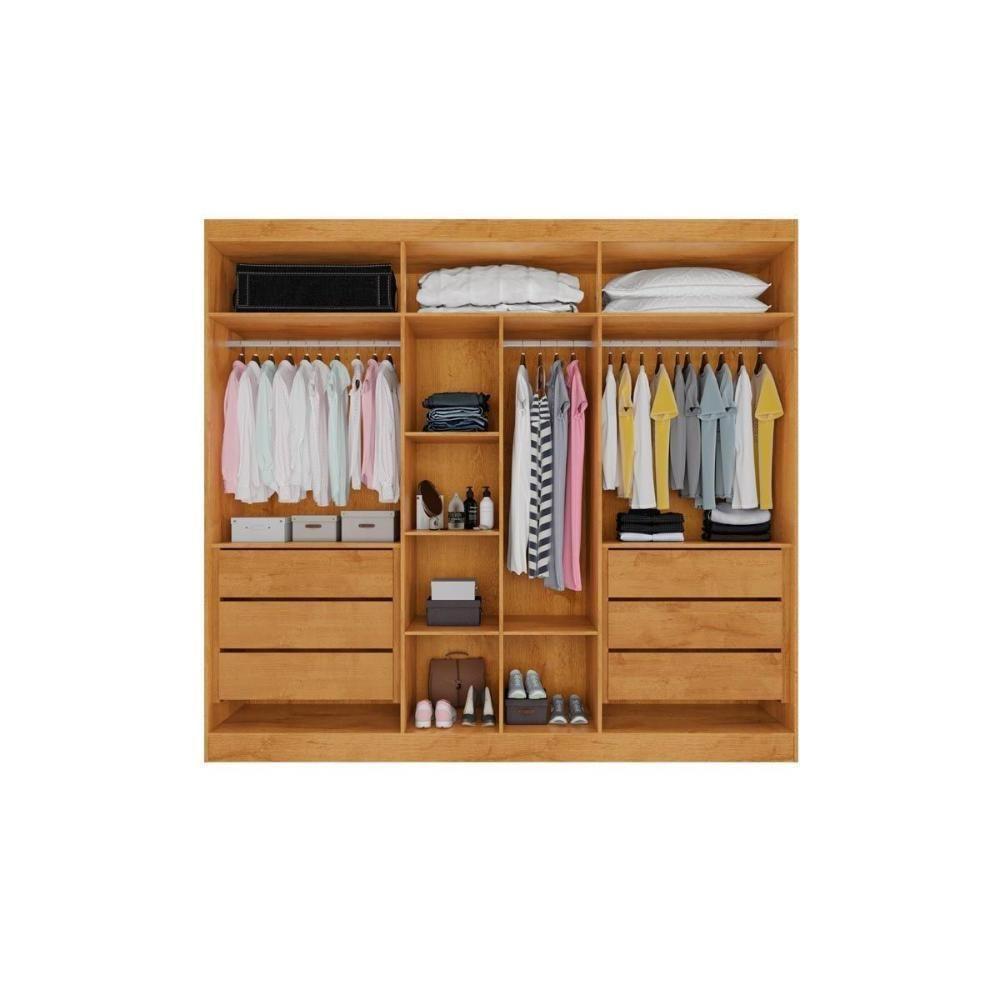 Guarda Roupa Casal 6 Portas (2 C/ Espelho) E 6 Gavetas Oslo Off White/peroba - Europa - 3