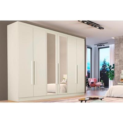 Guarda Roupa Casal Oslo 6 Portas de Bater 6 Gavetas Off White