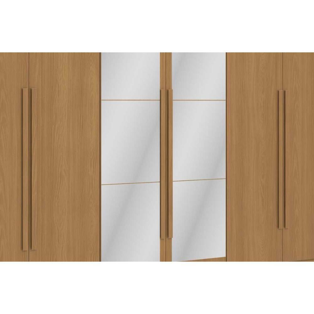 Guarda Roupa Casal 6 Portas (2 C/ Espelho) E 6 Gavetas Cb02n566 Nogueira/macadamia - Kappesberg - 2