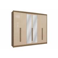 Guarda Roupa Casal 6 Portas (2 C/ Espelho) E 6 Gavetas Cb02n566 Nogueira/macadamia - Kappesberg - 1