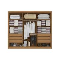 Guarda Roupa Casal 6 Portas (2 C/ Espelho) E 6 Gavetas Cb02n566 Nogueira/macadamia - Kappesberg