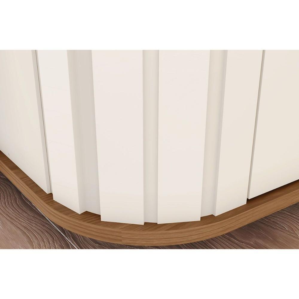 Guarda Roupa Casal 6 Portas (2 C/ Espelho) E 6 Gavetas C/ Pés Premium Off White/nature - Henn - 6