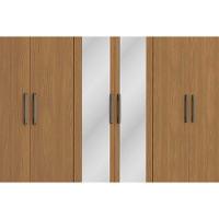 Guarda Roupa Casal 6 Portas (2 C/ Espelho) E 3 Gavetas J559 Canela - Kappesberg