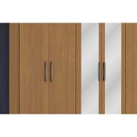 Guarda Roupa Casal 6 Portas (2 C/ Espelho) E 3 Gavetas J559 Canela - Kappesberg - 5