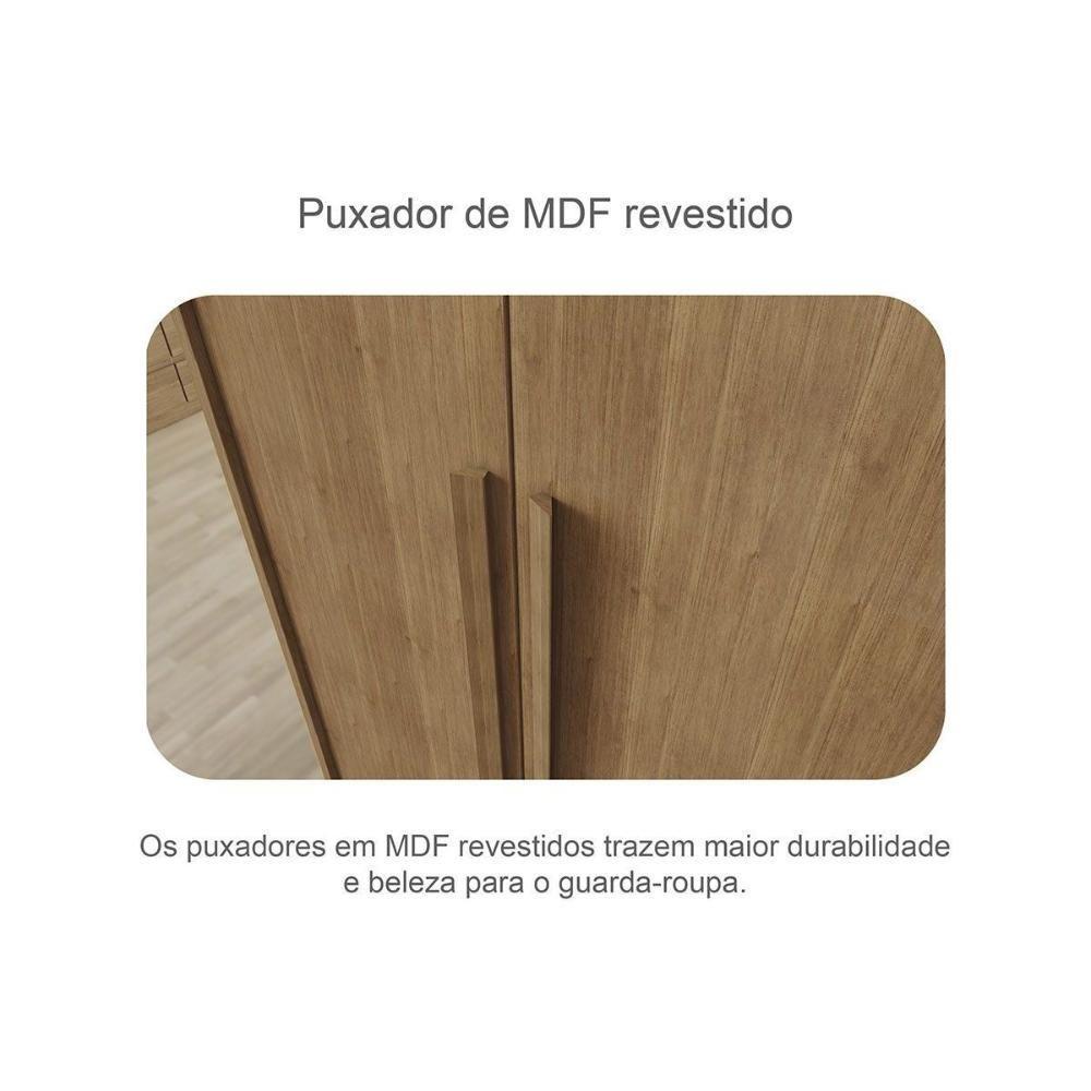 Guarda Roupa Casal 6 Portas (2 C/ Espelho E 2 Ripadas) E 8 Gavetas Bolonha/santoro Cumaru 23 - Novo Horizonte - 2