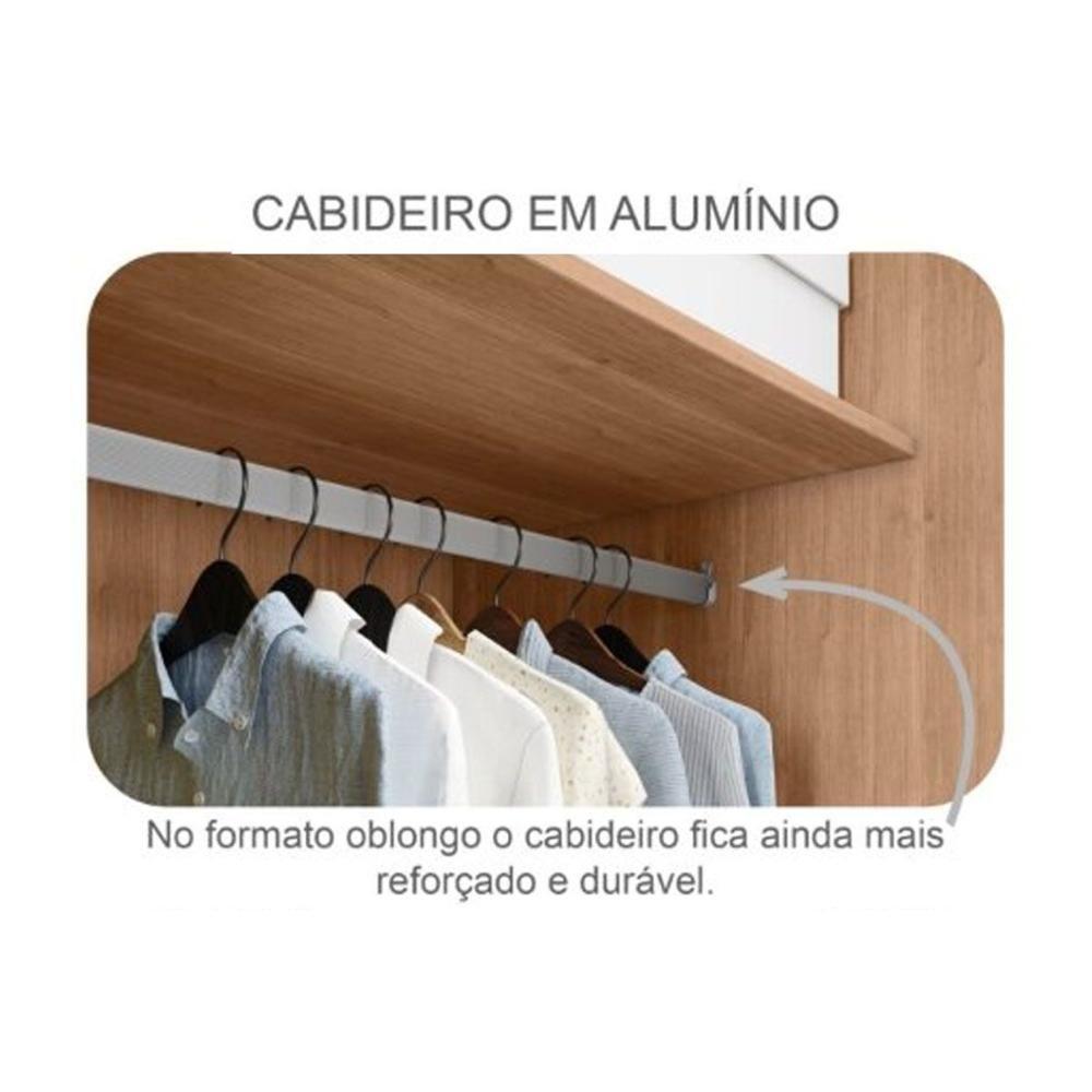 Guarda Roupa Casal 6 Portas (2 C/ Espelho E 2 Ripadas) E 8 Gavetas Bolonha/santoro Cumaru/fendi 25 - Novo Horizonte - 4