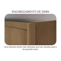 Guarda Roupa Casal 6 Portas (2 C/ Espelho E 2 Ripadas) E 8 Gavetas Bolonha/santoro Cumaru/fendi 25 - Novo Horizonte - 9