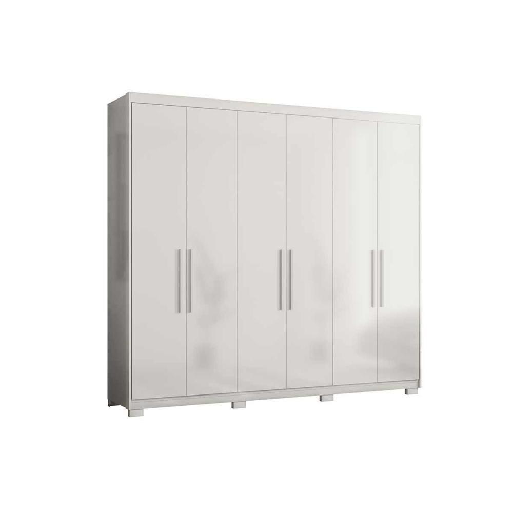 Guarda Roupa Casal 6 Portas E 4 Gavetas C/ Pés Venice Amendola/off White - Demóbile - 6