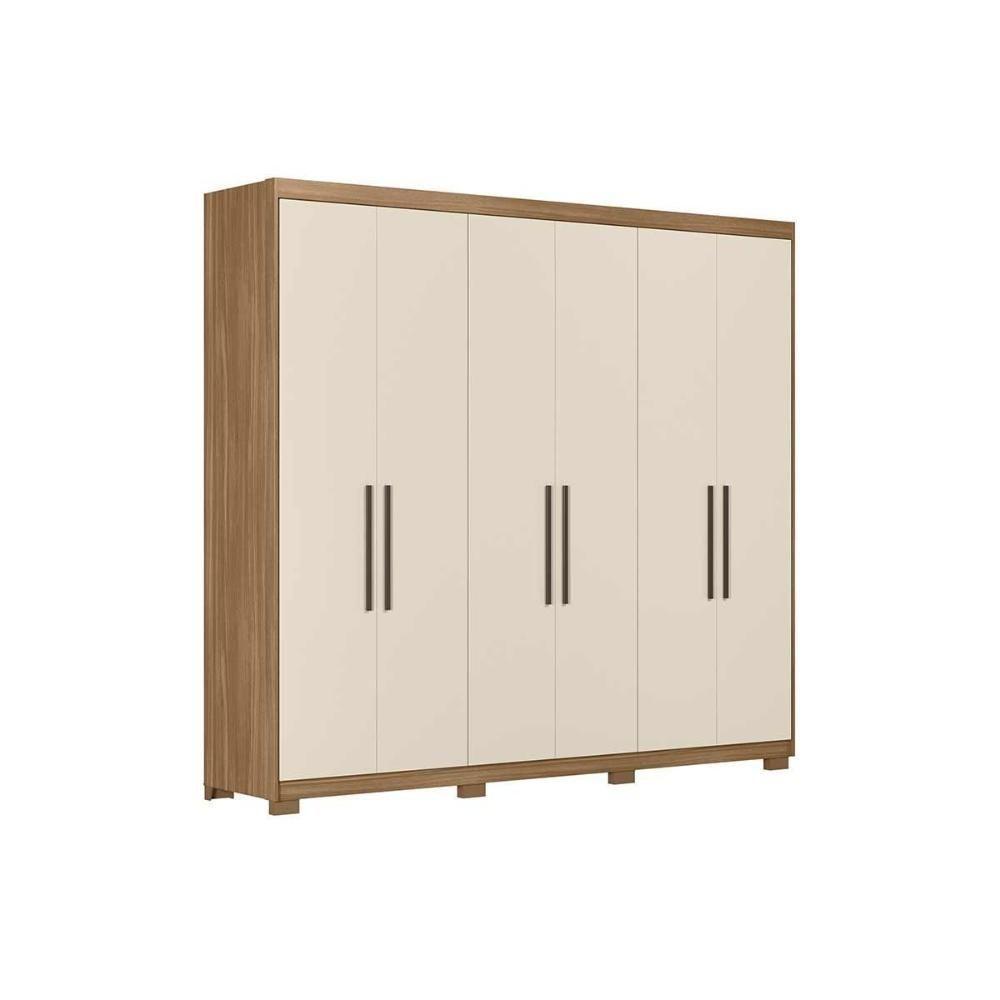 Guarda Roupa Casal 6 Portas E 4 Gavetas C/ Pés Venice Amendola/off White - Demóbile - 7