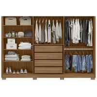 Guarda Roupa Casal 6 Portas E 4 Gavetas C/ Pés Venice Amendola/off White - Demóbile - 5