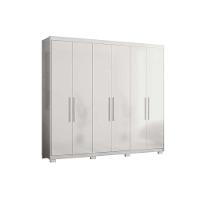 Guarda Roupa Casal 6 Portas E 4 Gavetas C/ Pés Venice Amendola/off White - Demóbile - 6