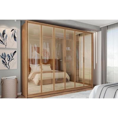 Guarda Roupa Casal Reflex Buriti 6 Portas de Bater 4 Gavetas MDP