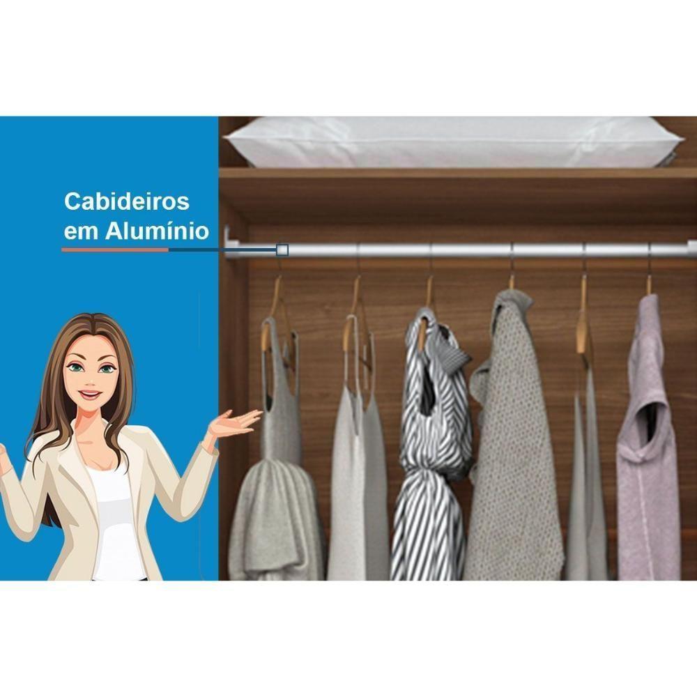 Guarda Roupa Casal 6 Portas E 4 Gavetas C/ Pés Guarapuava 6.4 Jatoba/areia - Santos Andirá - 3