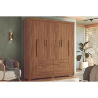 Guarda Roupa Casal 6 Portas E 4 Gavetas C/ Pés Guarapuava 6.4 Jatobá - Santos Andirá - 1