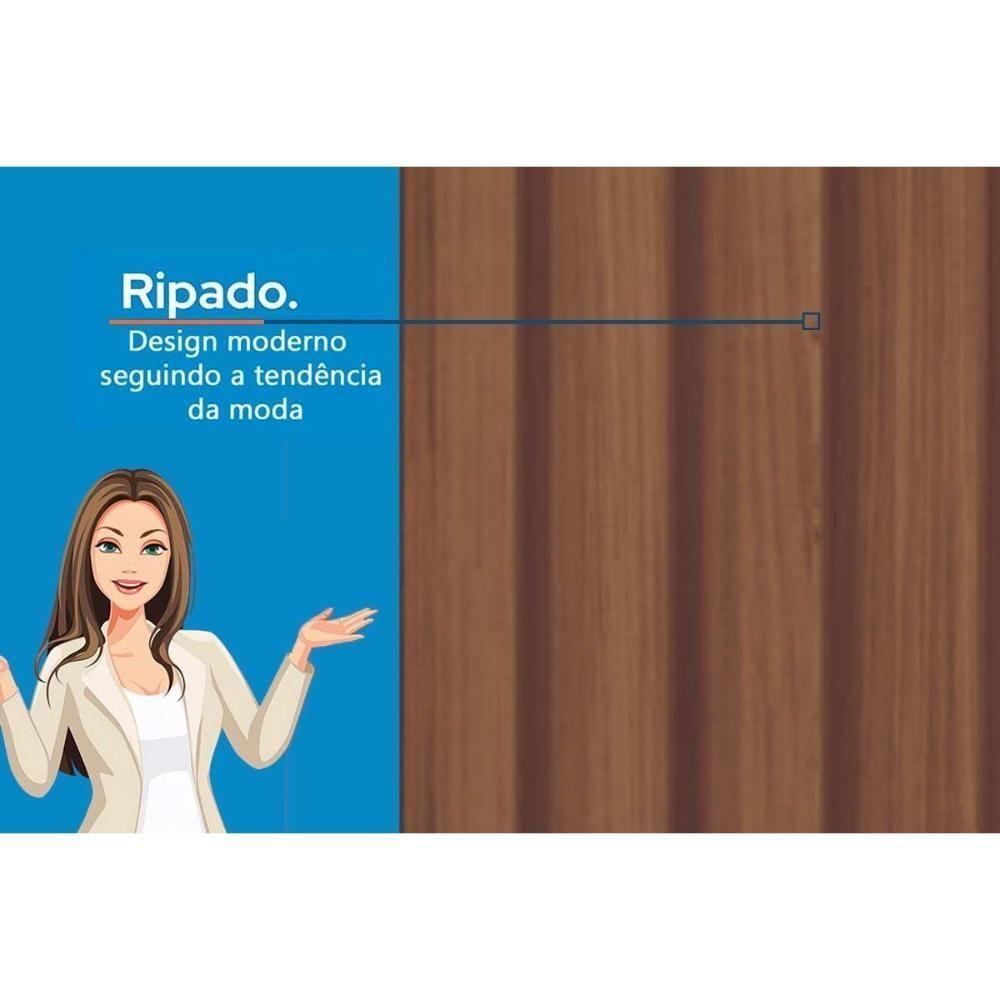 Guarda Roupa Casal 6 Portas E 4 Gavetas C/ Pés Coimbra Jatoba/areia - Santos Andirá - 5