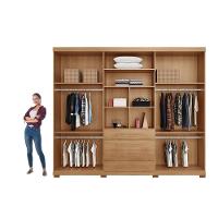 Guarda Roupa Casal 6 Portas E 4 Gavetas C/ Pés Capri Naturale - Rufato - 6