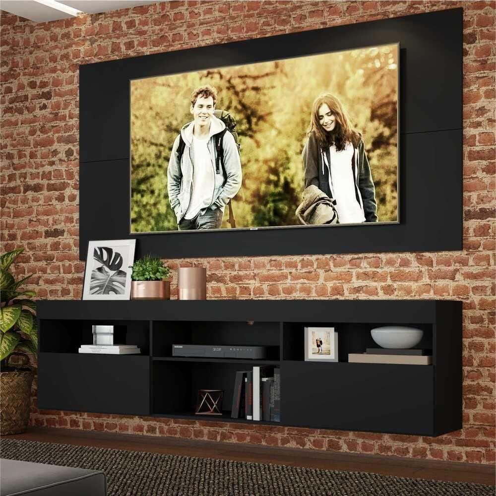 Painel Tv até 65" com Rack Suspenso Flórida Multimóveis - 4