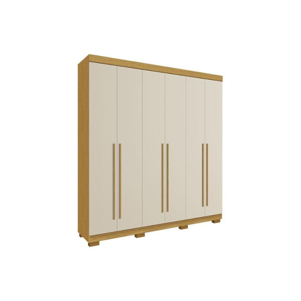 Guarda Roupa Casal 6 Portas E 3 Gavetas ágata Nature/off White - Acp - 4