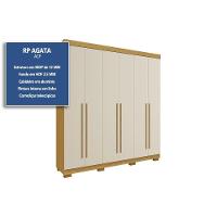 Guarda Roupa Casal 6 Portas E 3 Gavetas ágata Nature/off White - Acp - 2