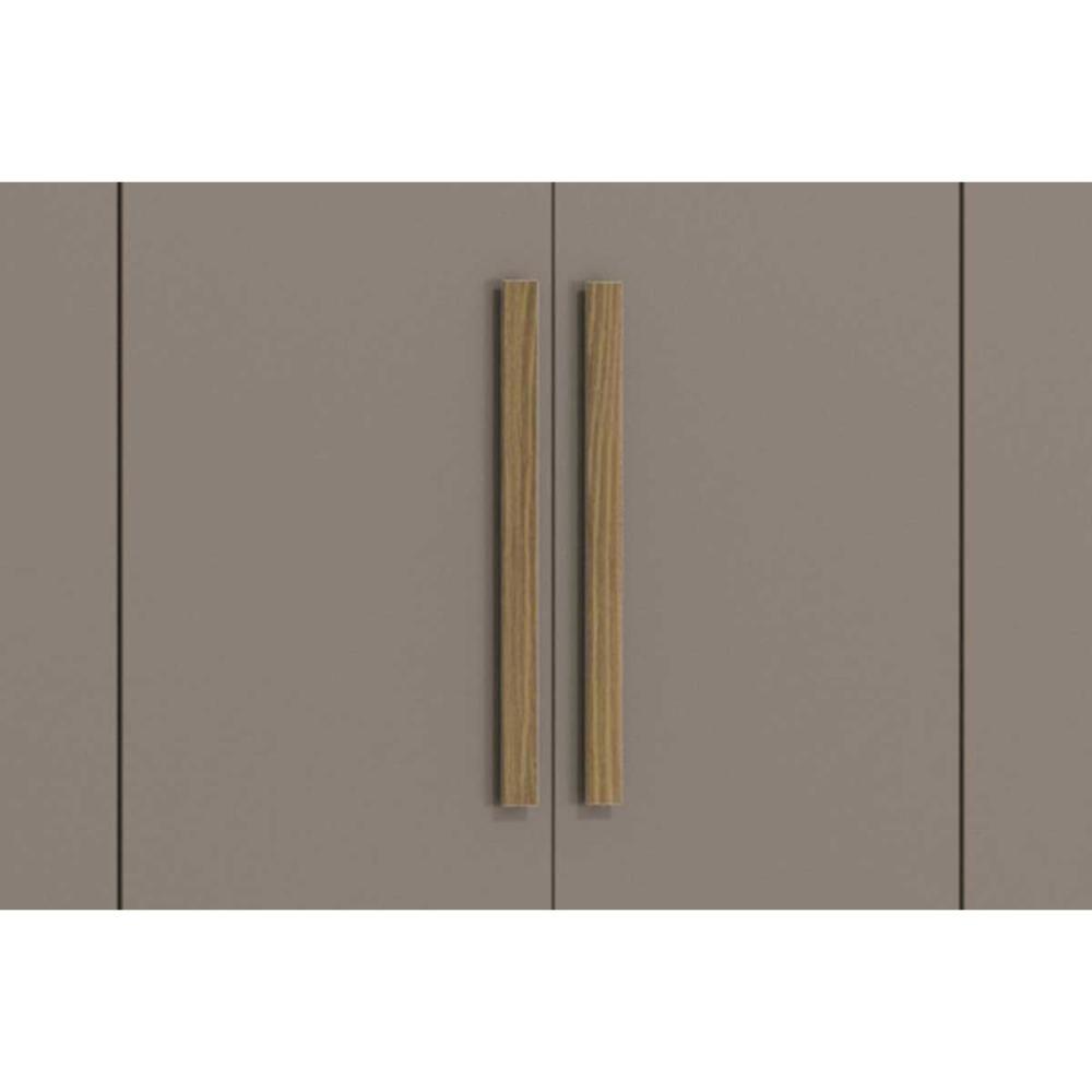 Guarda Roupa Casal 6 Portas E 3 Gavetas C/ Pés Cb04m569 Nogueira/fendi - Kappesberg - 2