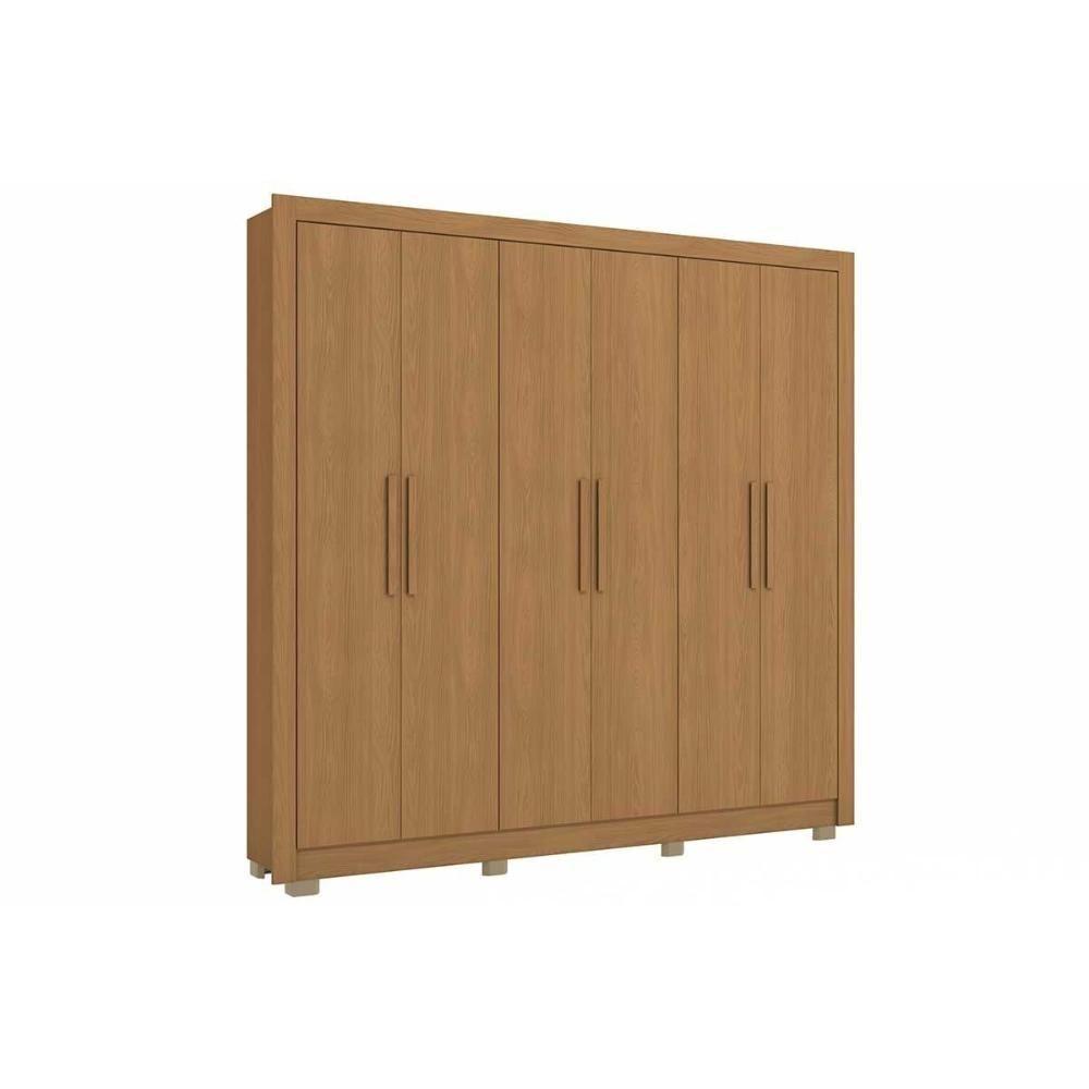 Guarda Roupa Casal 6 Portas E 3 Gavetas C/ Pés Cb04m569 Canela - Kappesberg - 1