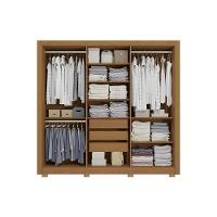 Guarda Roupa Casal 6 Portas E 3 Gavetas C/ Pés Cb04m569 Canela - Kappesberg - 3