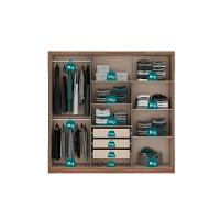 Guarda Roupa Casal 6 Portas E 3 Gavetas C/ Pés Belmont 1154 Freijo/cinza - Carraro - 3