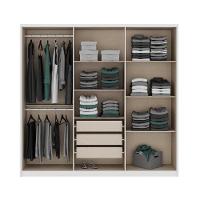 Guarda Roupa Casal 6 Portas E 3 Gavetas C/ Pés Belmont 1154 Freijo/cinza - Carraro - 7