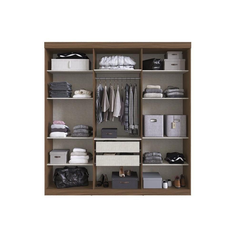 Guarda Roupa Casal 6 Portas E 2 Gavetas Ph 1675 Nogueira/off White - Herval - 7