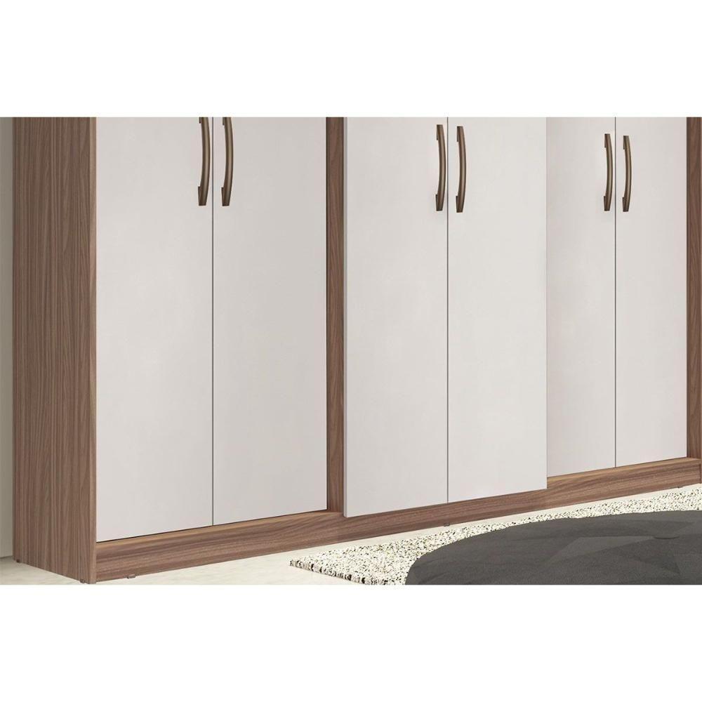 Guarda Roupa Casal 6 Portas E 2 Gavetas Ph 1675 Nogueira/off White - Herval - 9