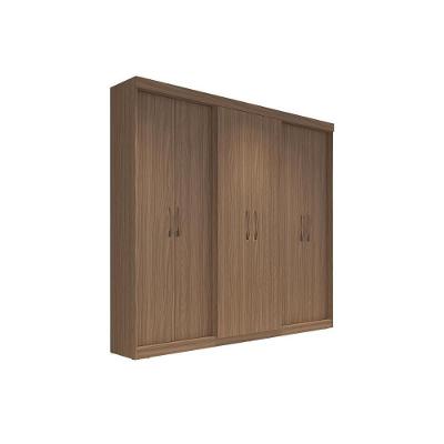 Guarda Roupa Casal PH 1675 6 Portas de Correr 2 Gavetas Branco