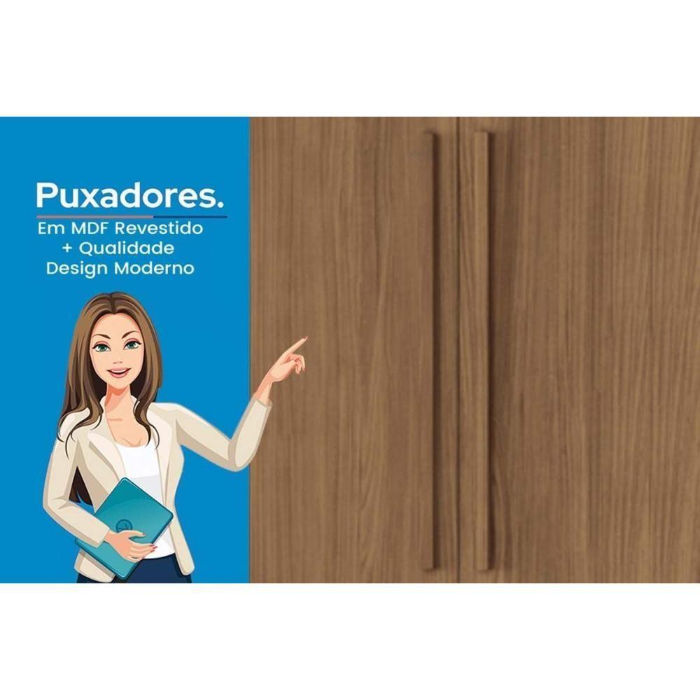 Guarda Roupa Casal 6 Portas E 2 Gavetas C/ Pés Toledo Jatobá - Santos Andirá - 7
