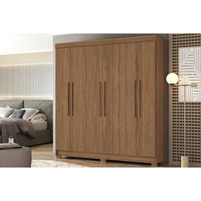 Guarda Roupa Casal Toledo 6 Portas de Bater 2 Gavetas Ja MDP Santos Andirá