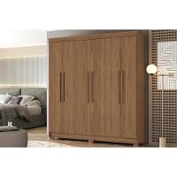 Guarda Roupa Casal 6 Portas E 2 Gavetas C/ Pés Toledo Jatobá - Santos Andirá - 1