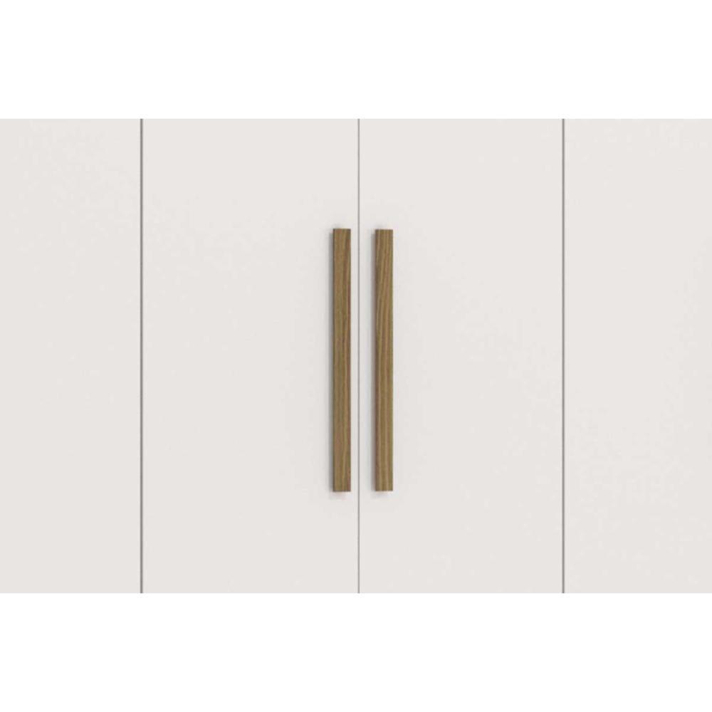 Guarda Roupa Casal 6 Portas E 2 Gavetas C/ Pés Cb02m569 Nogueira/fendi - Kappesberg - 4