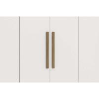 Guarda Roupa Casal 6 Portas E 2 Gavetas C/ Pés Cb02m569 Nogueira/fendi - Kappesberg