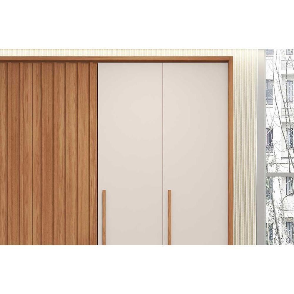 Guarda Roupa Casal 6 Portas (2 Ripadas) E 6 Gavetas Poseidon Freijo/off White - Caemmun - 6