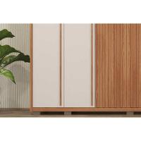 Guarda Roupa Casal 6 Portas (2 Ripadas) E 6 Gavetas Poseidon Freijo/off White - Caemmun