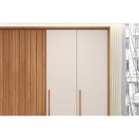 Guarda Roupa Casal 6 Portas (2 Ripadas) E 6 Gavetas Poseidon Freijo/off White - Caemmun - 6