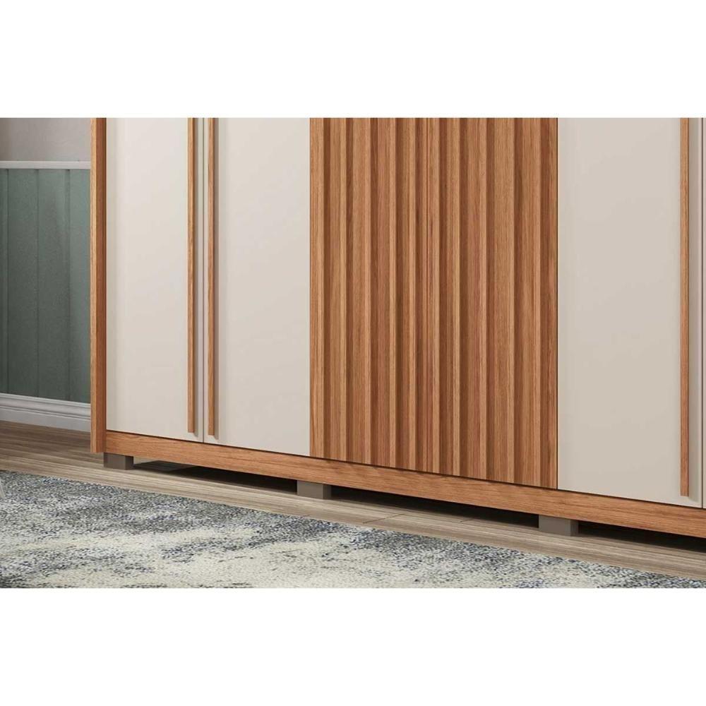 Guarda Roupa Casal 6 Portas (2 Ripadas) E 6 Gavetas New Comodus Freijo/off White - Caemmun - 7