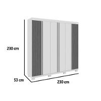 Guarda Roupa Casal 6 Portas (2 Ripadas) E 6 Gavetas Eliza Cinamomo/off White - Acp - 3