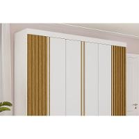 Guarda Roupa Casal 6 Portas (2 Ripadas) E 6 Gavetas Eliza Cinamomo/off White - Acp - 8
