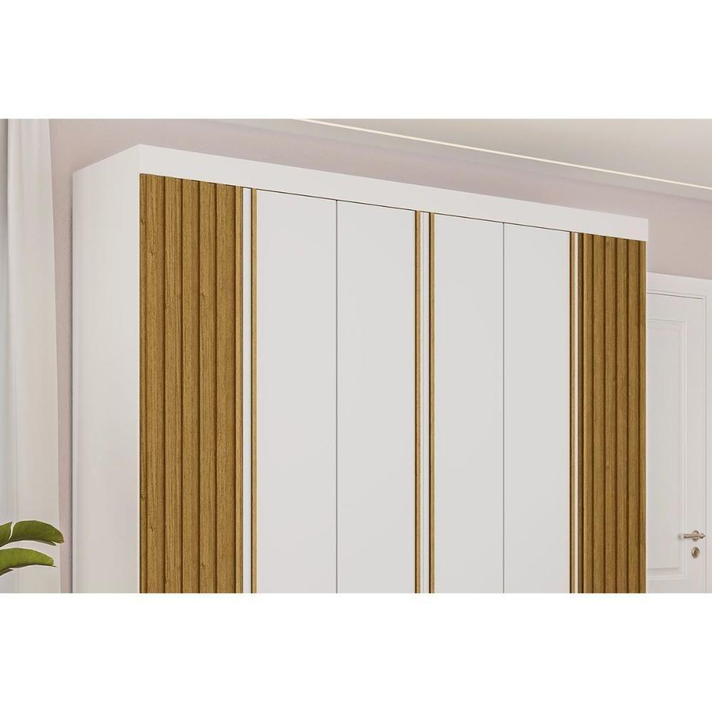 Guarda Roupa Casal 6 Portas (2 Ripadas) E 6 Gavetas Eliza Cinamomo - Acp - 8