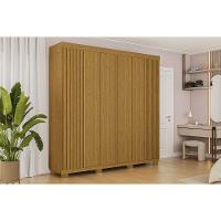 Guarda Roupa Casal 6 Portas (2 Ripadas) E 6 Gavetas Eliza Cinamomo - Acp - 1