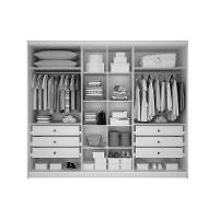 Guarda Roupa Casal 6 Portas (2 C/ Espelho) E 6 Gavetas Robust/livorno Plus Neve - Novo Horizonte - 5