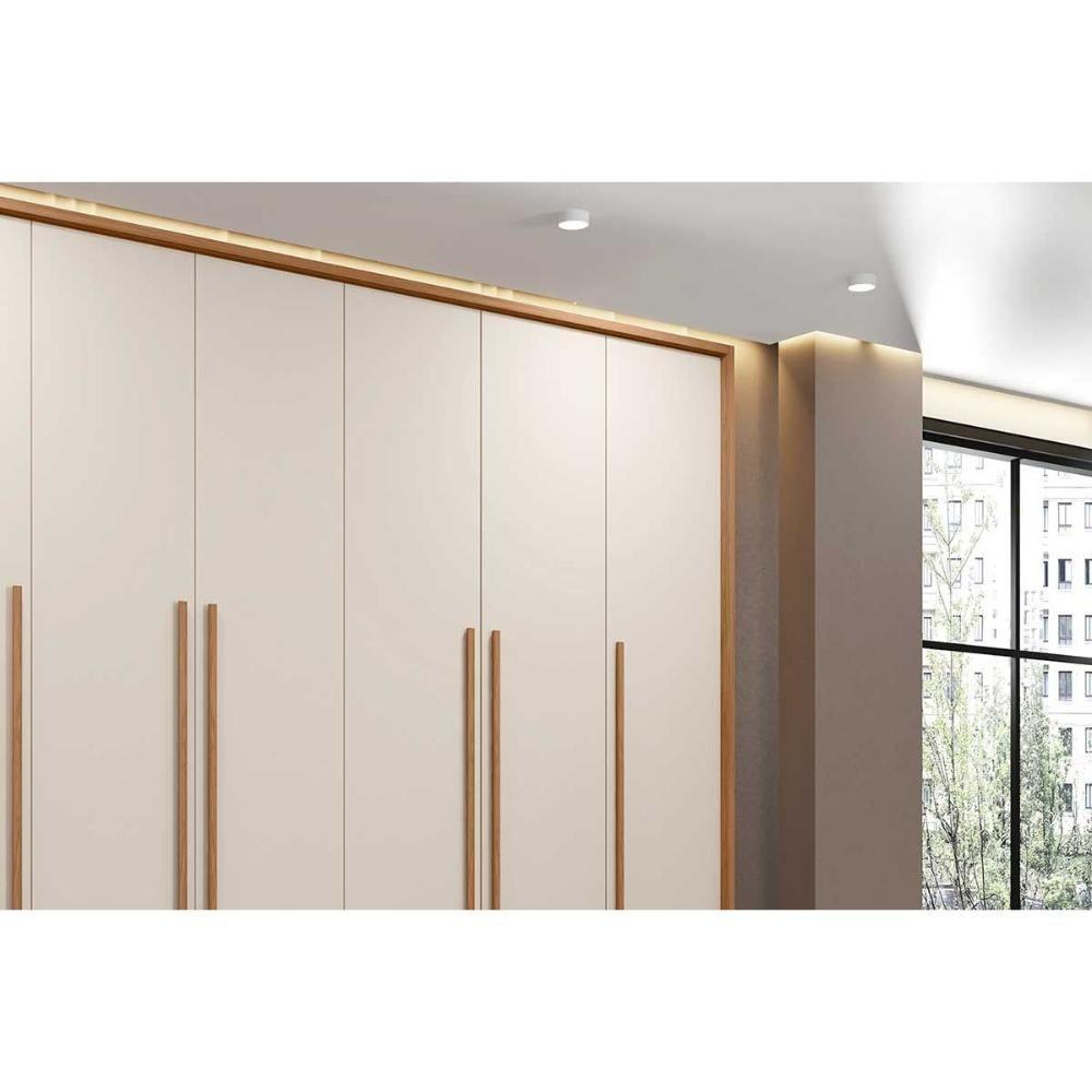 Guarda Roupa Casal 6 Portas E 6 Gavetas Milanus Freijo/off White - Caemmun - 7