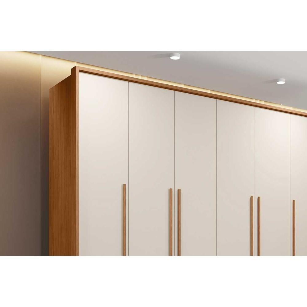 Guarda Roupa Casal 6 Portas E 6 Gavetas Milanus Freijo/off White - Caemmun - 8